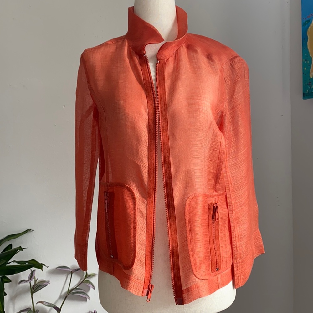 Per Se see through 100% silk jacket